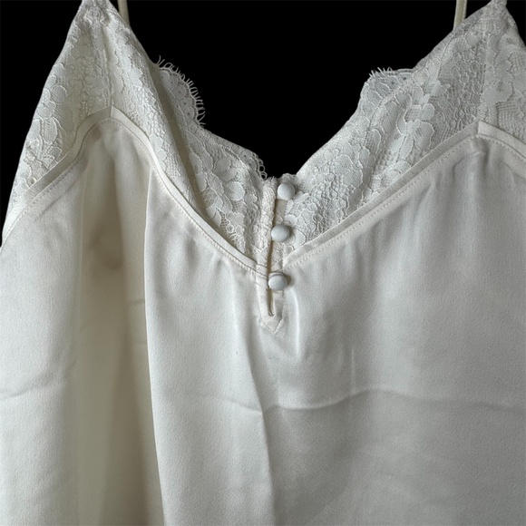 Abercrombie & Fitch Cream Tank Adjustable BRAND NEW Small Lace Double Straps - Picture 5 of 5